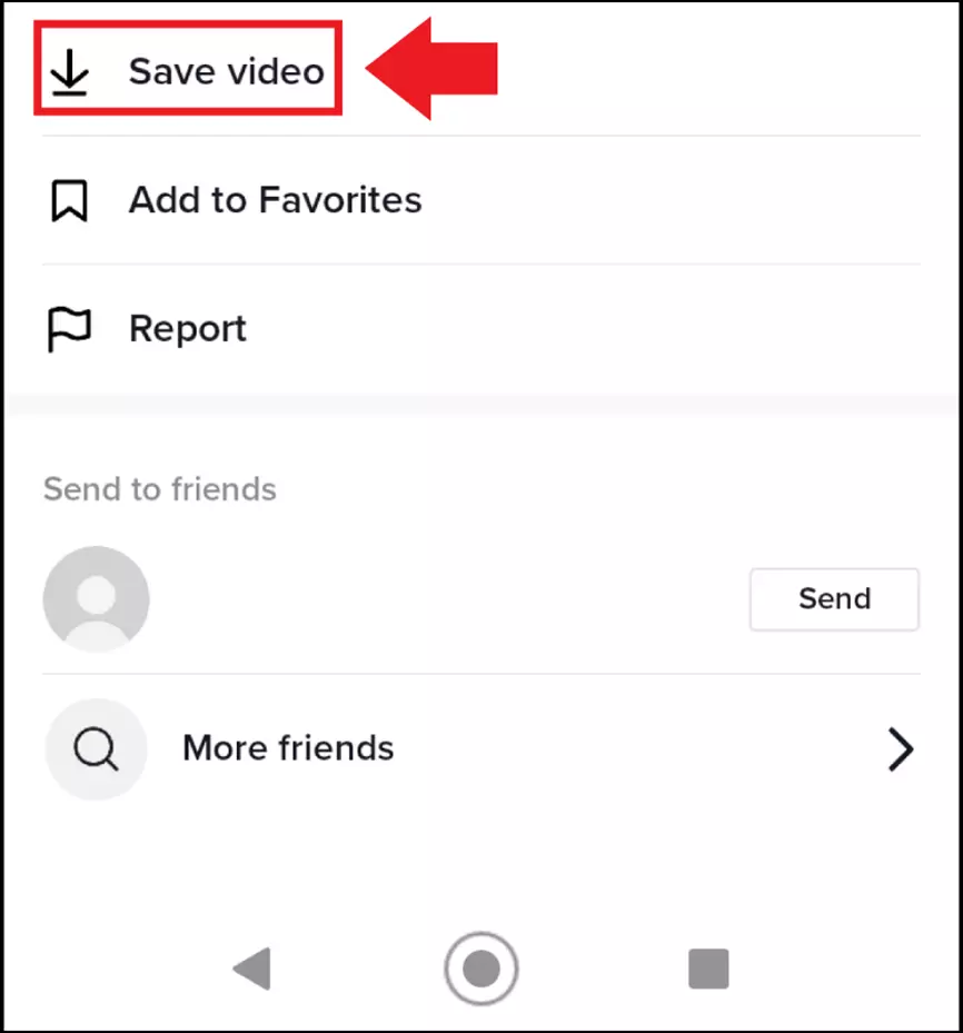 Image: The “Save video” download function in a TikTok video menu