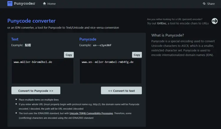 Punycoder, the Punycode converter Punycoder, the Punycode converter