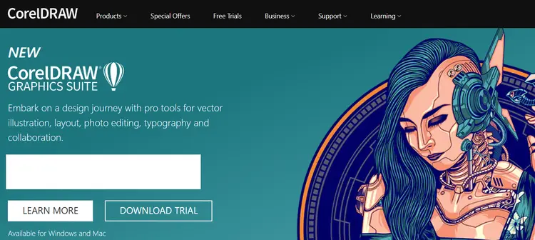 CorelDRAW Graphics Suite website CorelDRAW Graphics Suite website