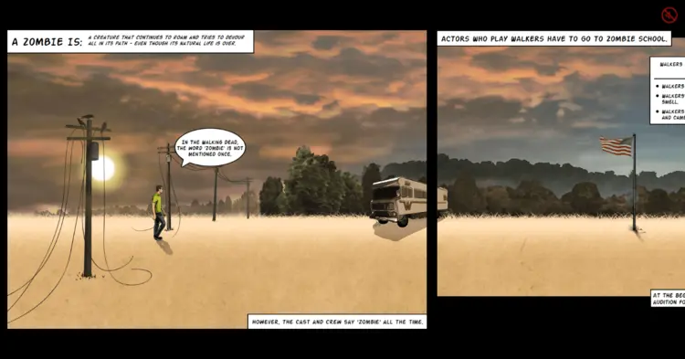 Screenshot of the Parallax website www.cabletv.com/the-walking-dead Screenshot of the Parallax website www.cabletv.com/the-walking-dead