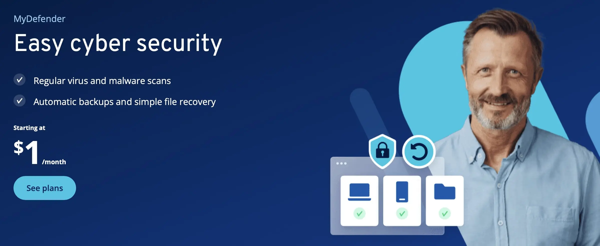 Image: Screenshot of the MyDefender website