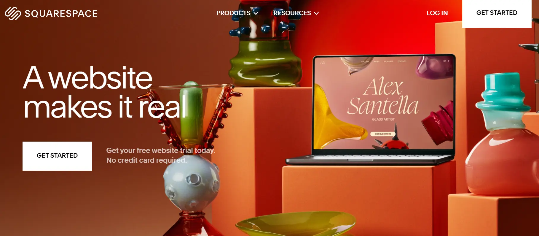 Squarespace website builder landing page Image: Squarespace website builder landing page