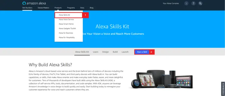 Amazon Developer account: The Alexa Skills Kit Amazon Developer account: The Alexa Skills Kit