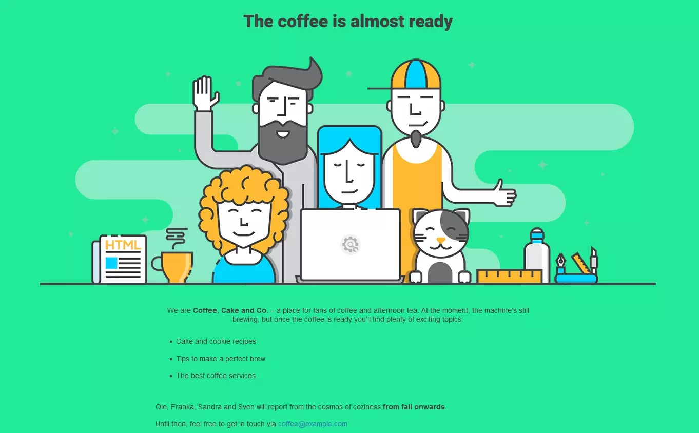 Image: Website coming soon page presenting a company
