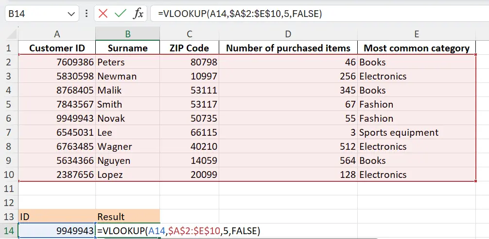 Image: VLOOKUP in Google Sheets