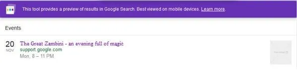 Google Structured Data Testing Tool: preview function Google Structured Data Testing Tool: preview function