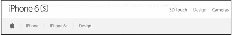 Breadcrumb navigation screenshot from Apple Breadcrumb navigation screenshot from Apple