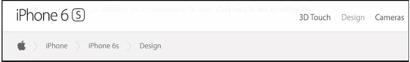 Image: Breadcrumb navigation screenshot from Apple