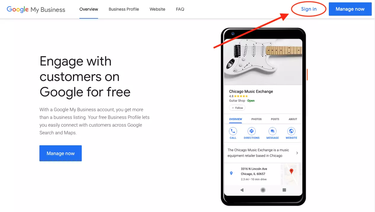 Image: Register Google My Business: Google My Business website