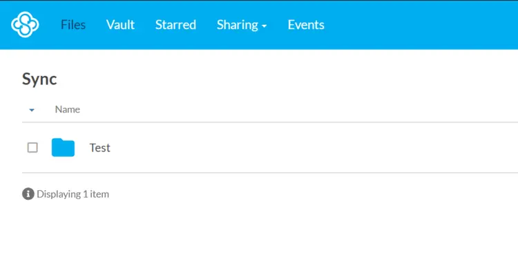Sync: Overview of files saved in the web dashboard Sync: Overview of files saved in the web dashboard