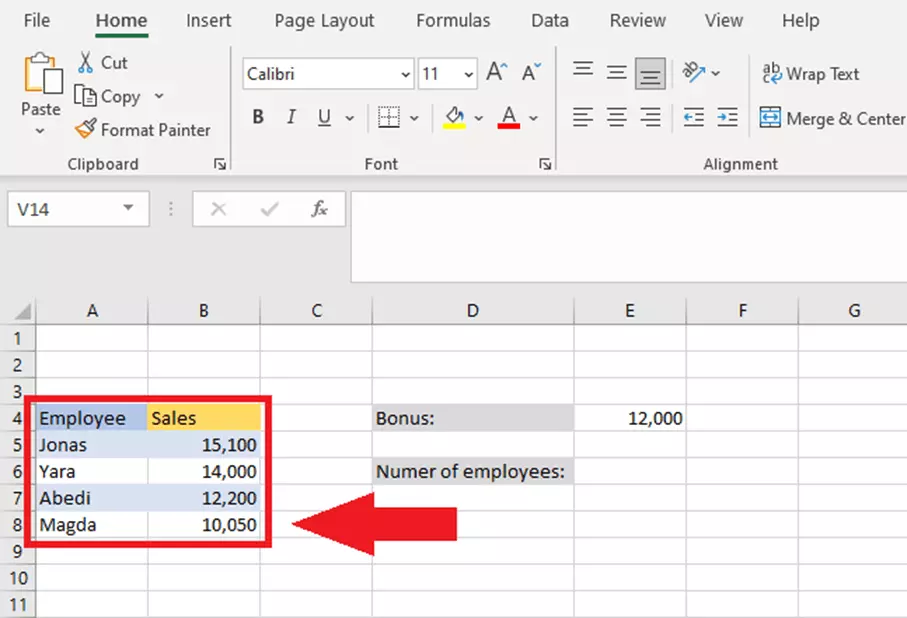 Image: XMATCH - example 2 of a use case: an Excel spreadsheet with values to be searched