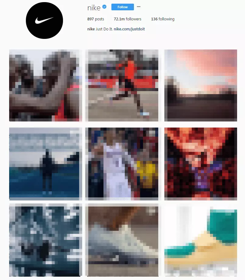 Image: Nike’s business account in browser view