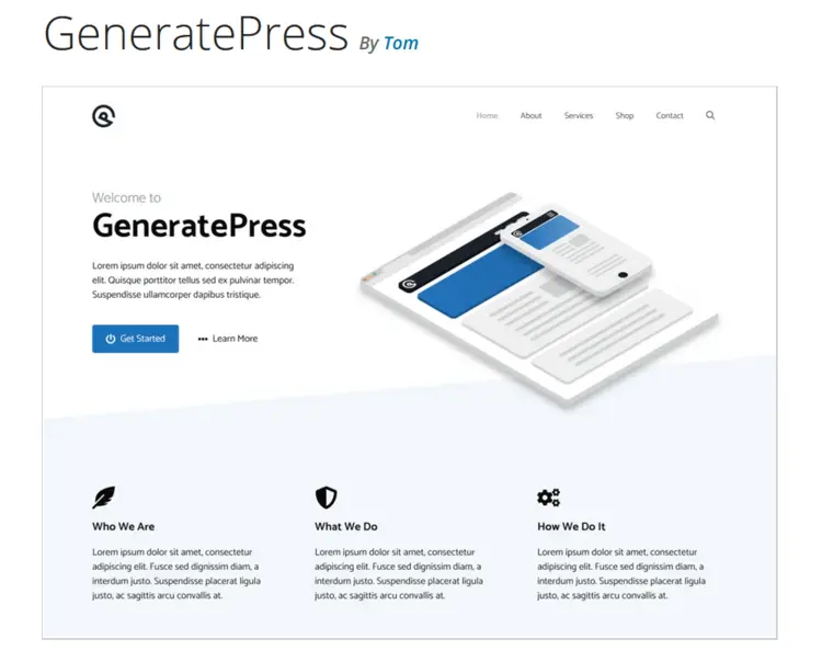 Preview of the WordPress theme “GeneratePress” on WordPress.org Preview of the WordPress theme “GeneratePress” on WordPress.org