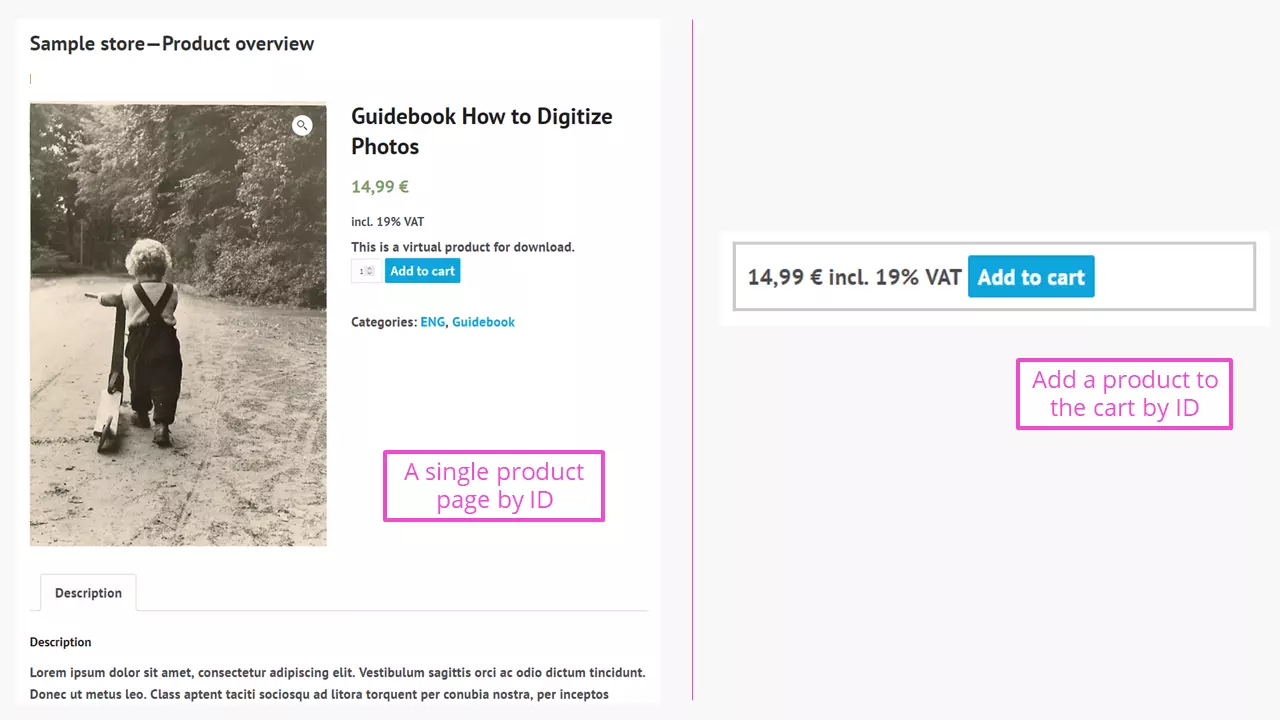 Image: WooCommerce shortcodes: A product as a separate page