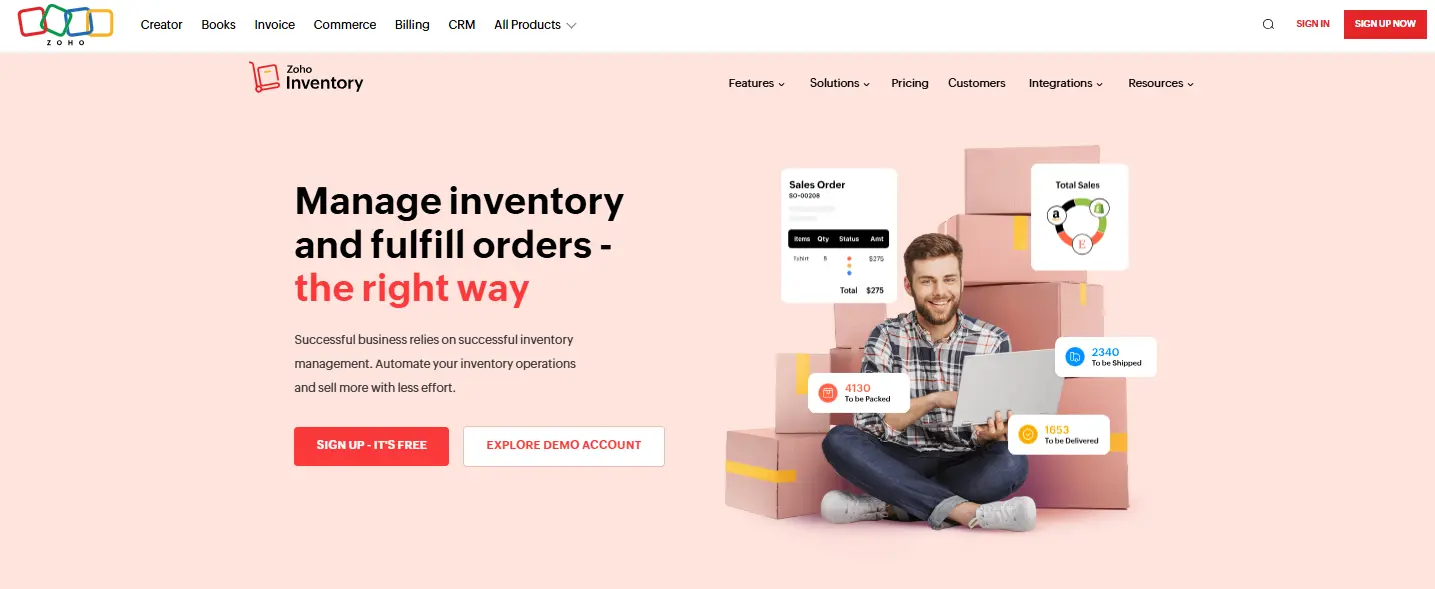 Image: Zoho inventory management system