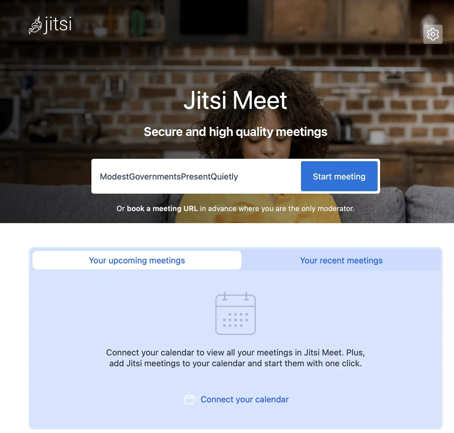 Image: Screenshot of the Jitsi website