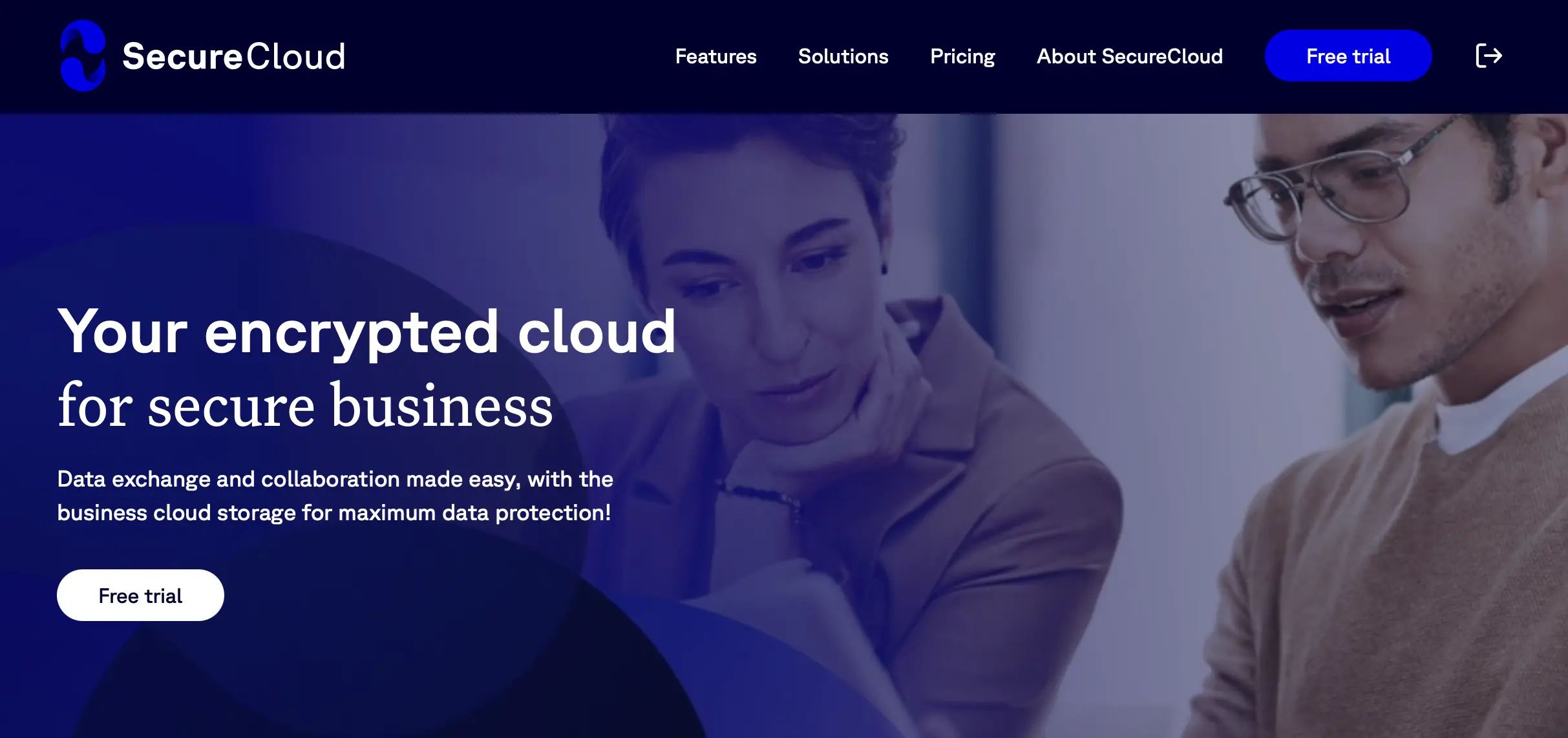 Image: SecureCloud: The files library in the user interface