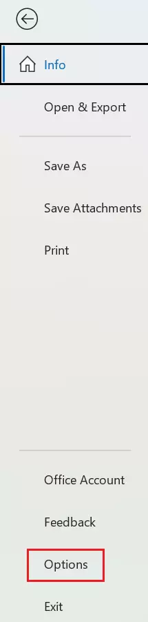 Outlook options Outlook options