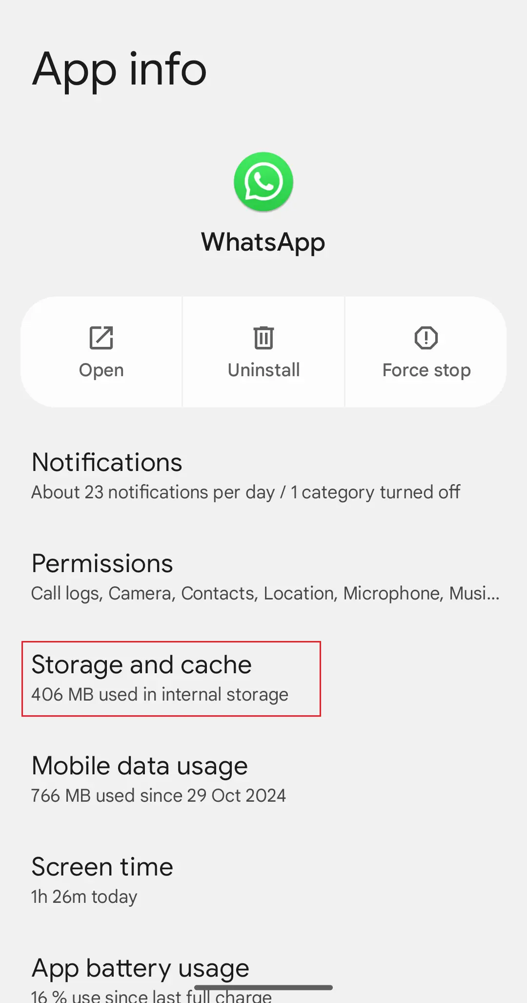 WhatsApp: App info Image: WhatsApp: App info
