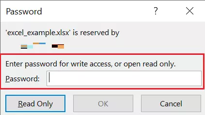 Excel: Password query for read-only file Excel: Password query for read-only file