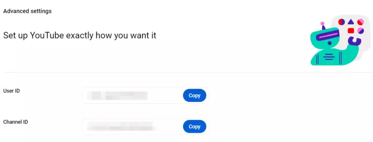 YouTube: Advanced settings YouTube: Advanced settings
