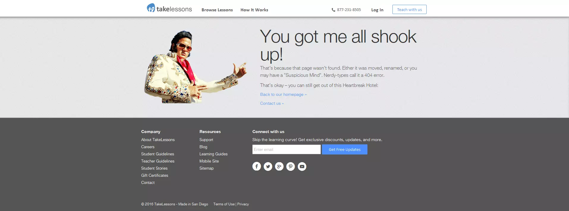 Image: takelessons’ 404 page