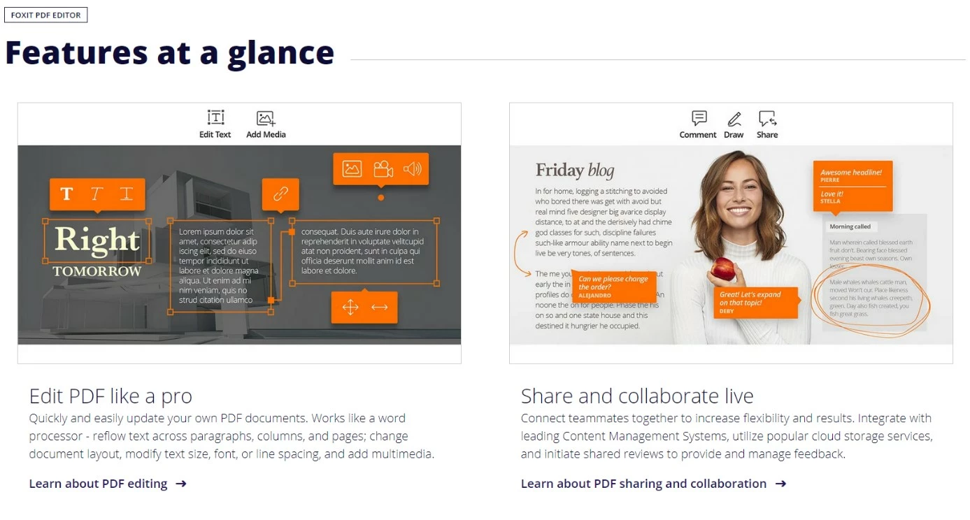 Image: Screenshot of the Foxit website