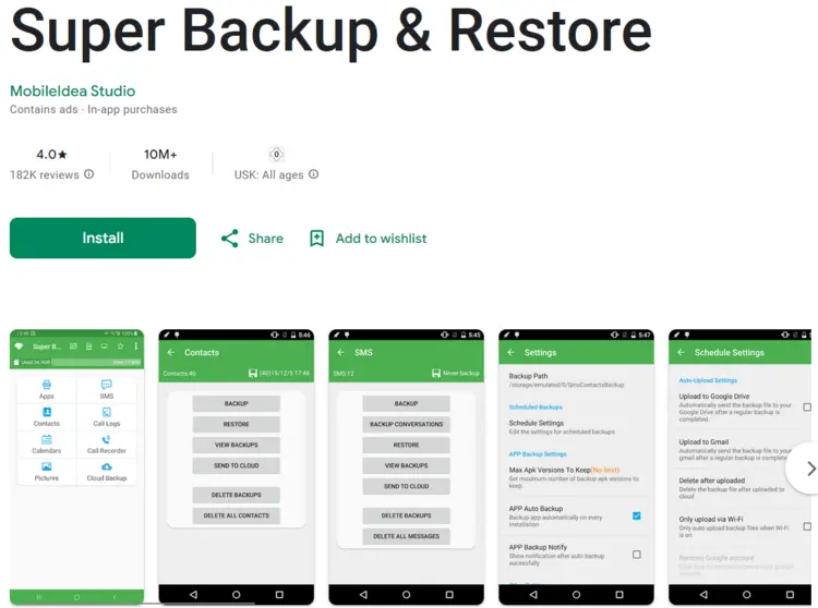 Super Backup screenshot Super Backup screenshot
