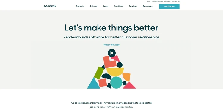 Landing page for Zendesk Landing page for Zendesk