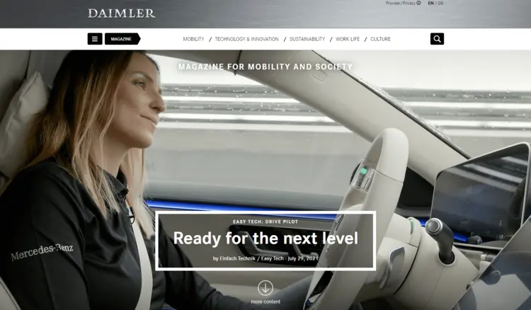 WordPress blog: Daimler example WordPress blog: Daimler example
