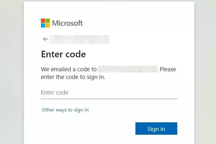Image: Skype: Enter code and “Sign in”