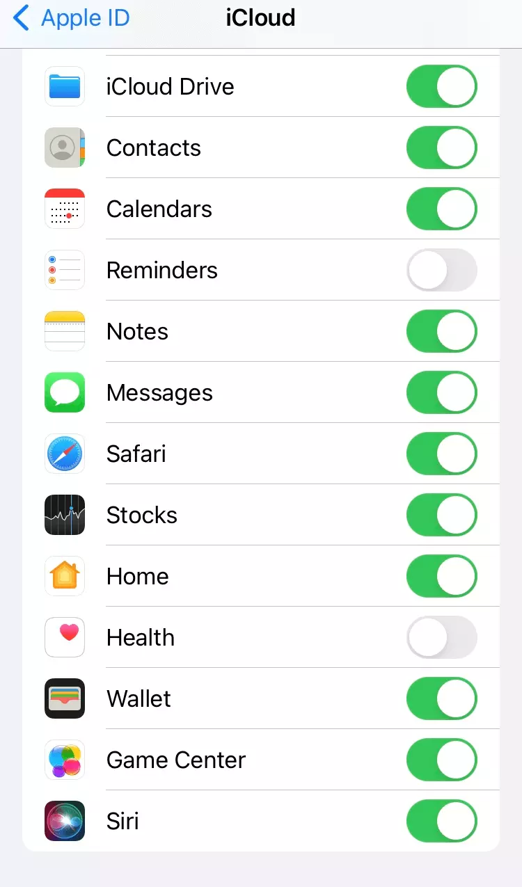 Image: iPhone menu with backup settings.