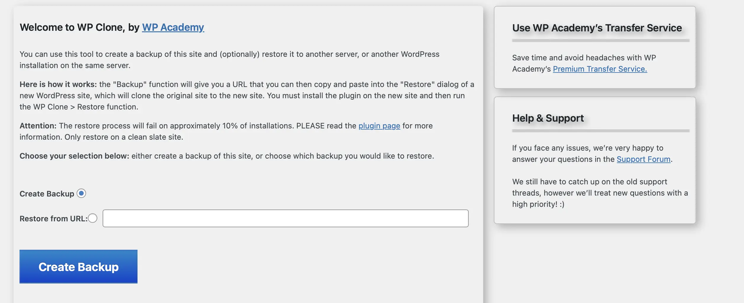Image: WordPress Clone screenshot