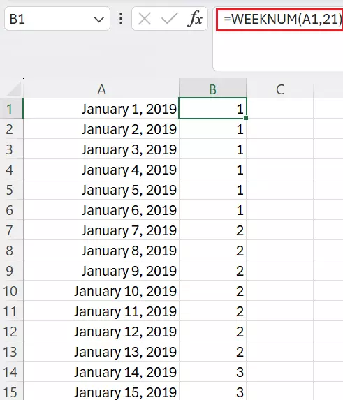 WEEKNUM function in Excel WEEKNUM function in Excel