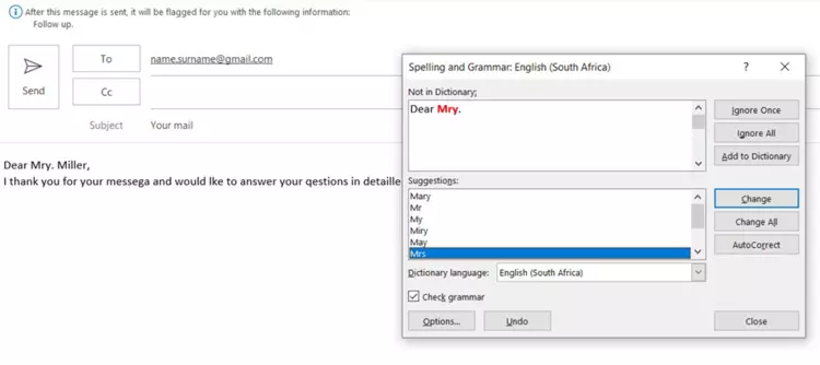 Manual spell check in Outlook Manual spell check in Outlook