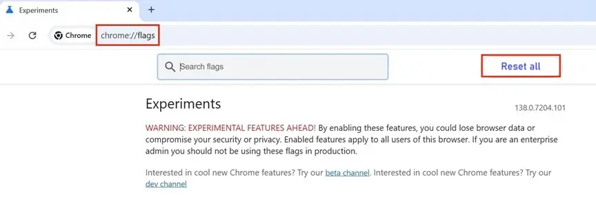 Image: Chrome Flags