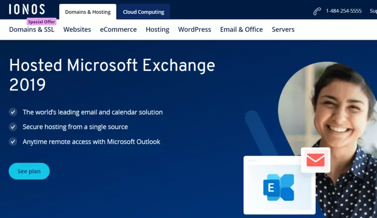 Screenshot of the IONOS website Screenshot of the IONOS website