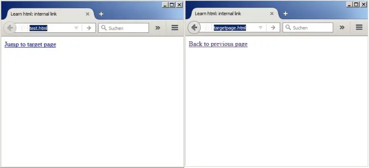 Learn html: internal link Learn html: internal link