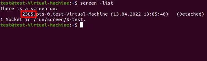 Listing of active screen sessions with screen Listing of active screen sessions with screen