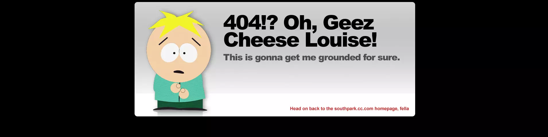 Image: South Park’s 404 page