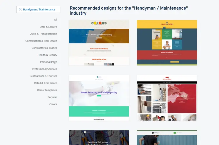 IONOS design templates for your website IONOS design templates for your website