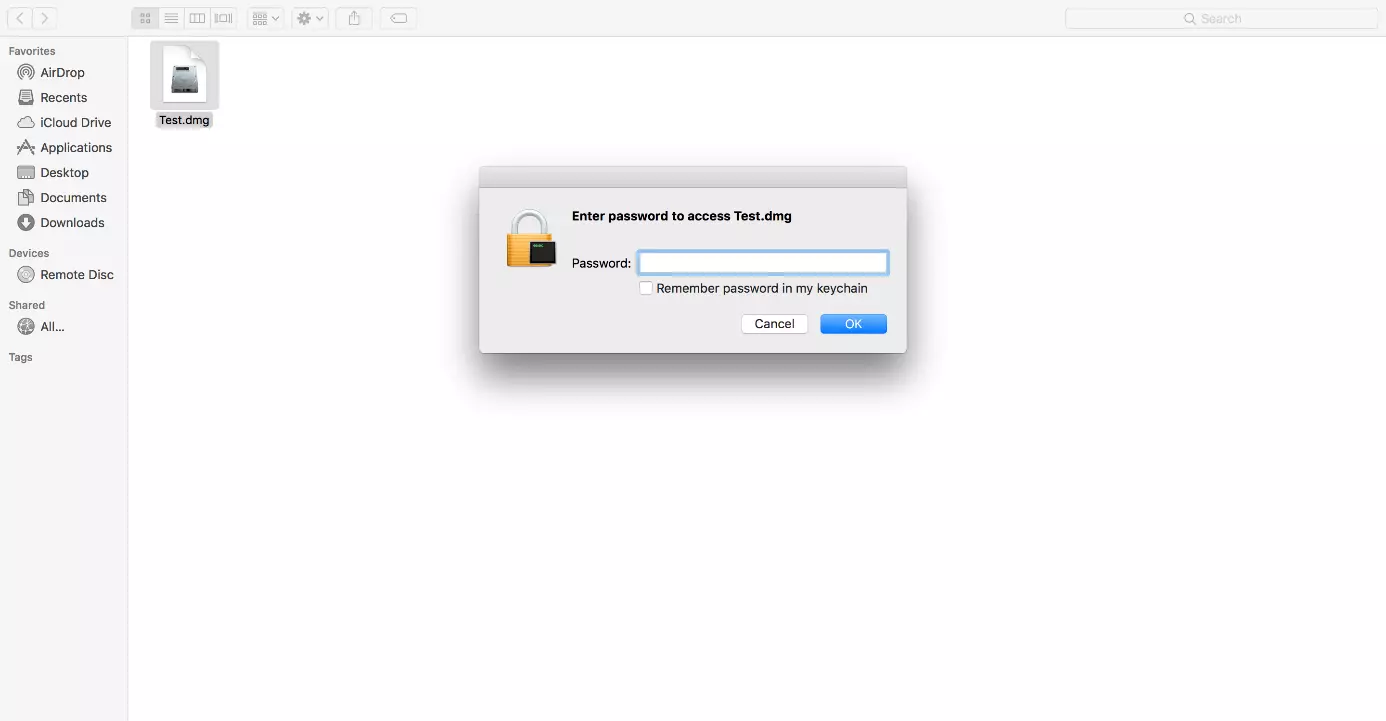 Image: Password entry prompt