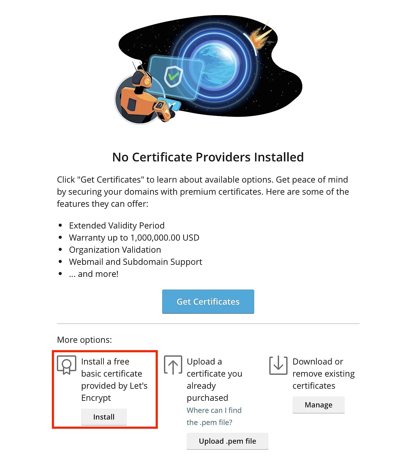 Image: Select Let’s Encrypt