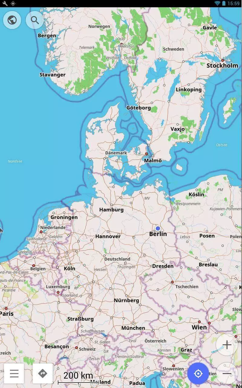 Image: Map view in OsmAND