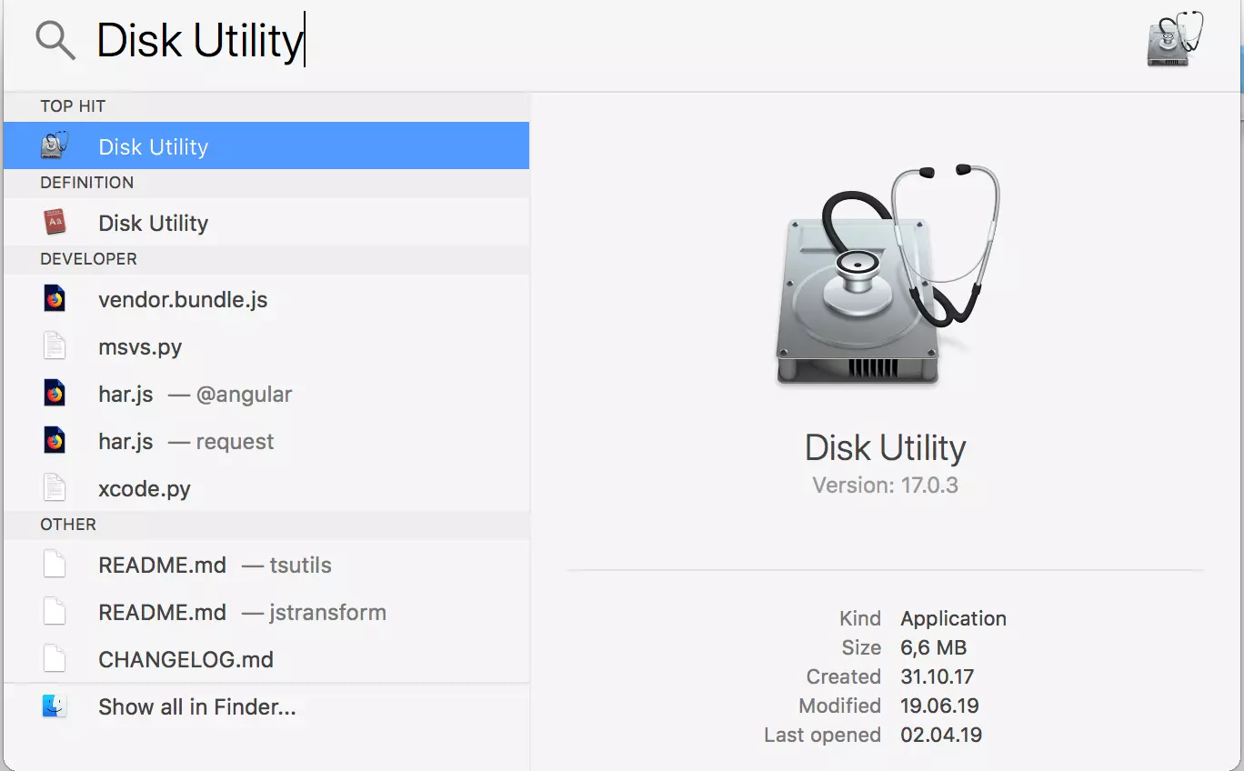 Image: Spotlight – the macOS search function