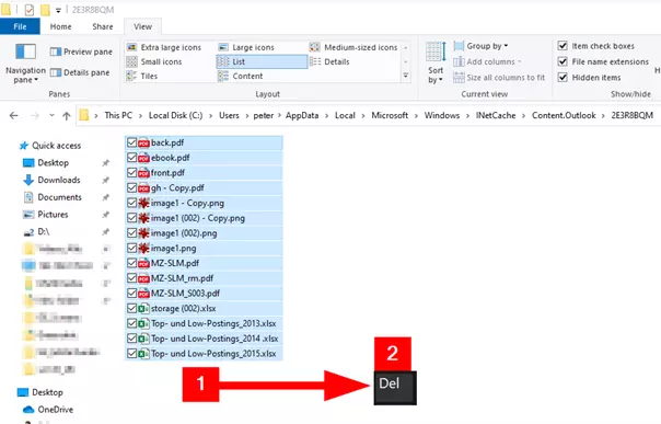 File display after opening the cache folder File display after opening the cache folder