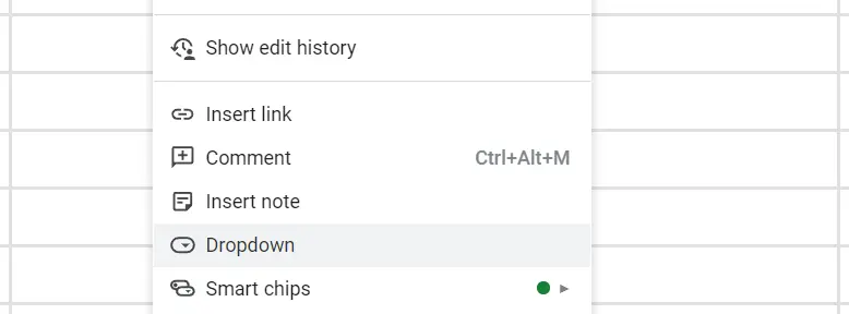 Google Sheets: “Dropdown” option in the menu Image: Google Sheets: “Dropdown” option in the menu