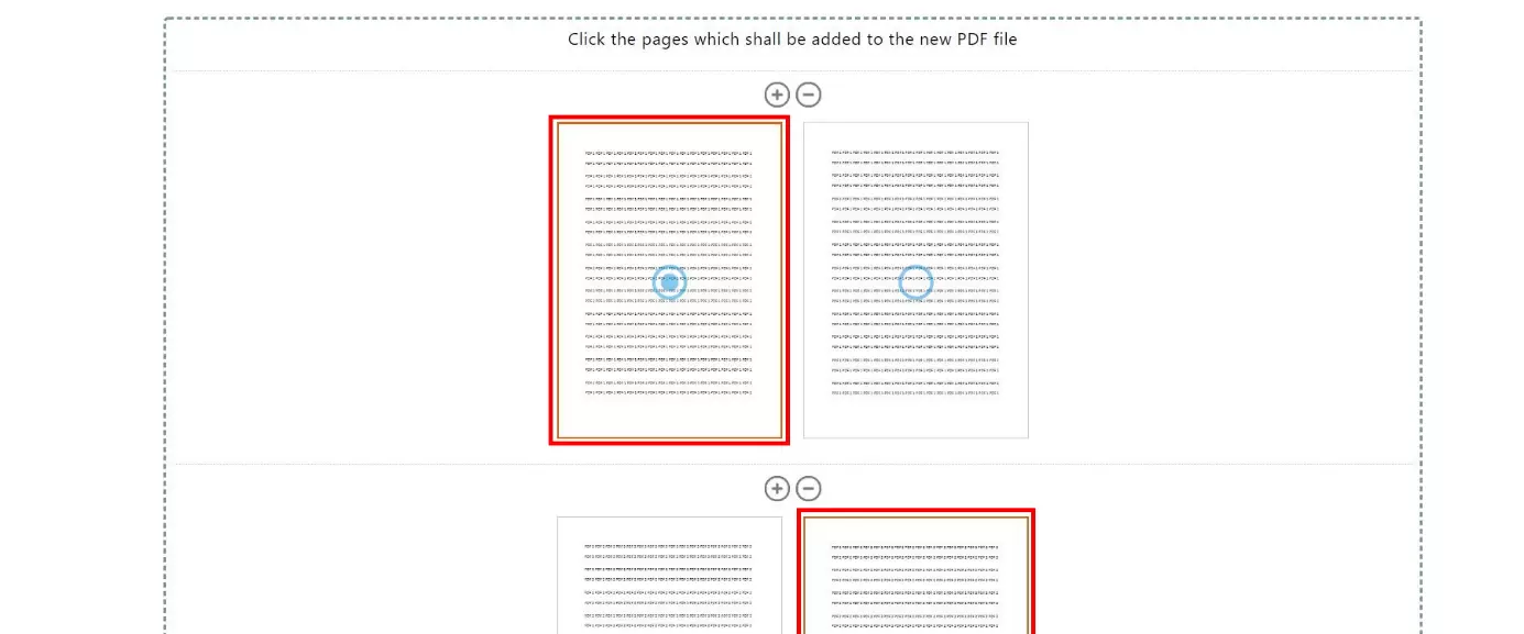 Image: PDF24 Tools: Selected pages of the new PDF