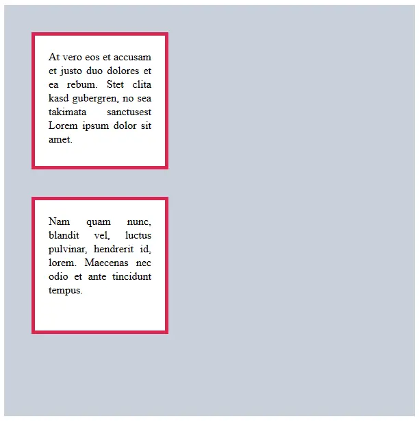 Every block box is placed in a new line in the document flow Every block box is placed in a new line in the document flow