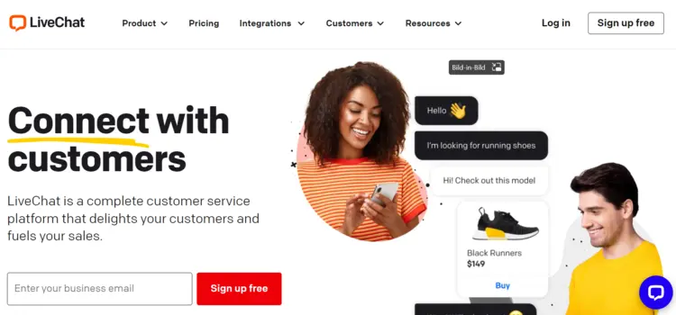 LiveChat website, a live chat support program provider LiveChat website, a live chat support program provider